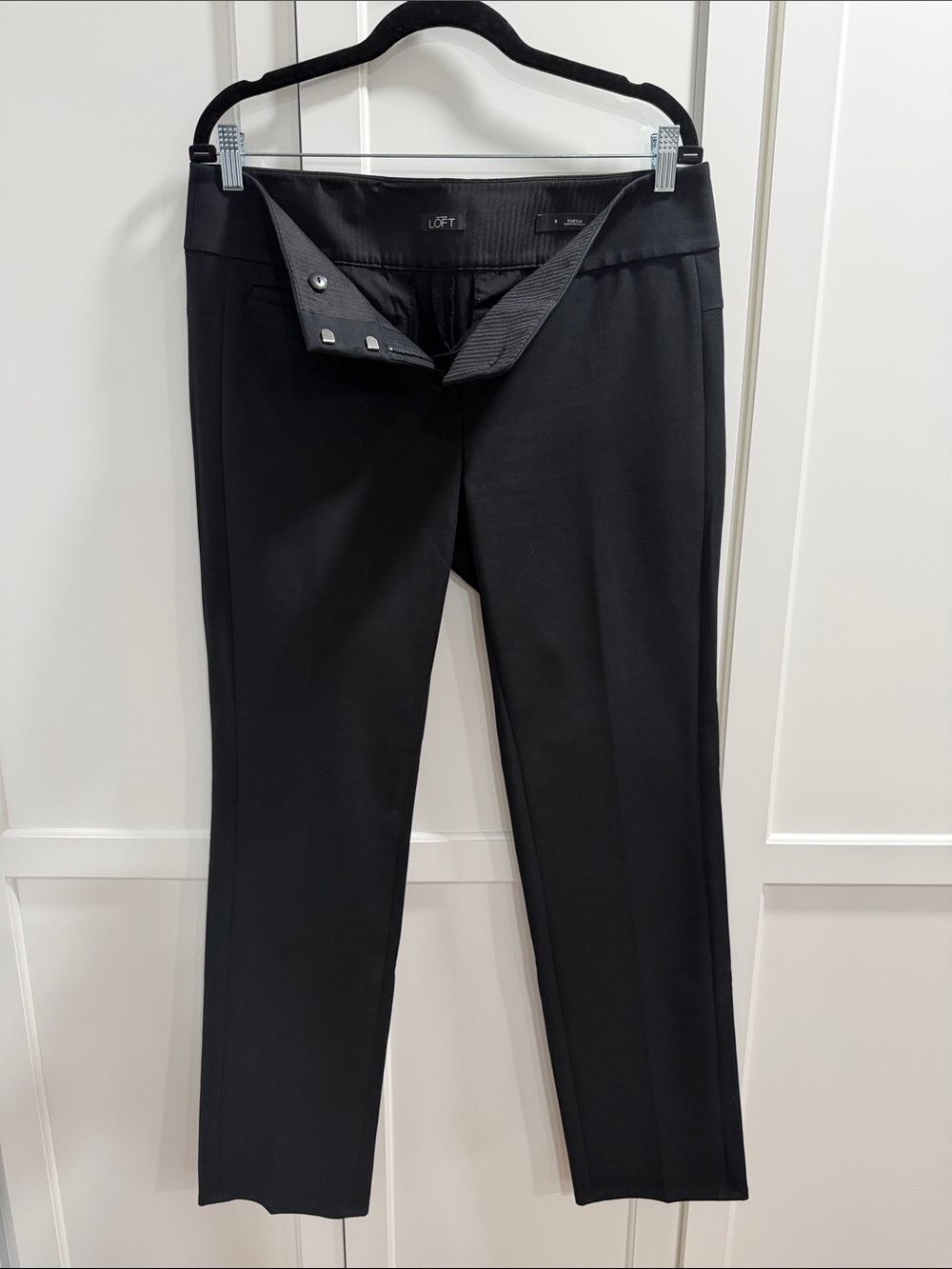 LOFT Black Straight Leg Dress Pants